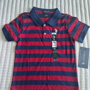 U.S. Polo Assn. Kids Navy and Red Polo Shirt